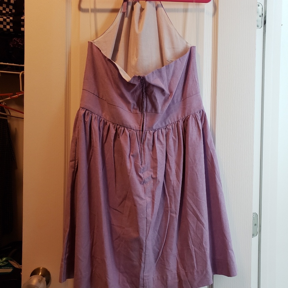 ModCloth purple halter dress - Picture 2 of 3